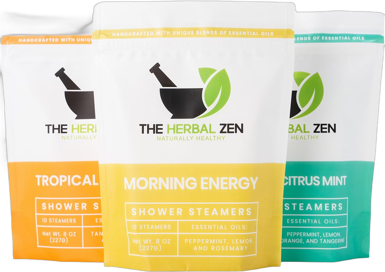 Bulk Shower Steamers with Essential Oils Combo Set by The Herbal Zen (3 Packs of 10 tablets, Value Set), Bulk Shower Bombs, Relaxation Gift for Women and Men, Birthday Gifts, Stocking Stuffer Citrus Collection