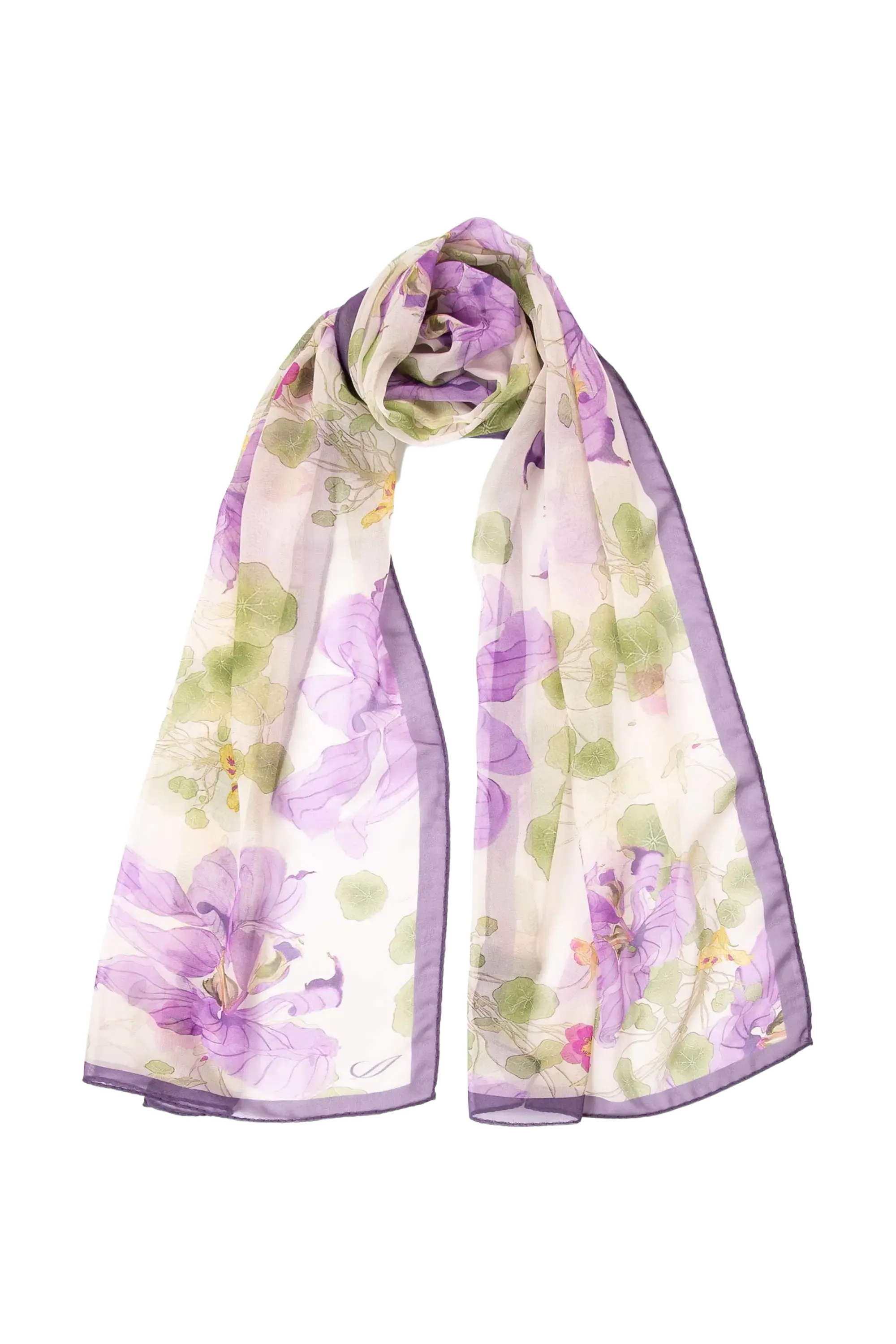 Elizabetta Monique - Long Sheer Silk Scarf for Women