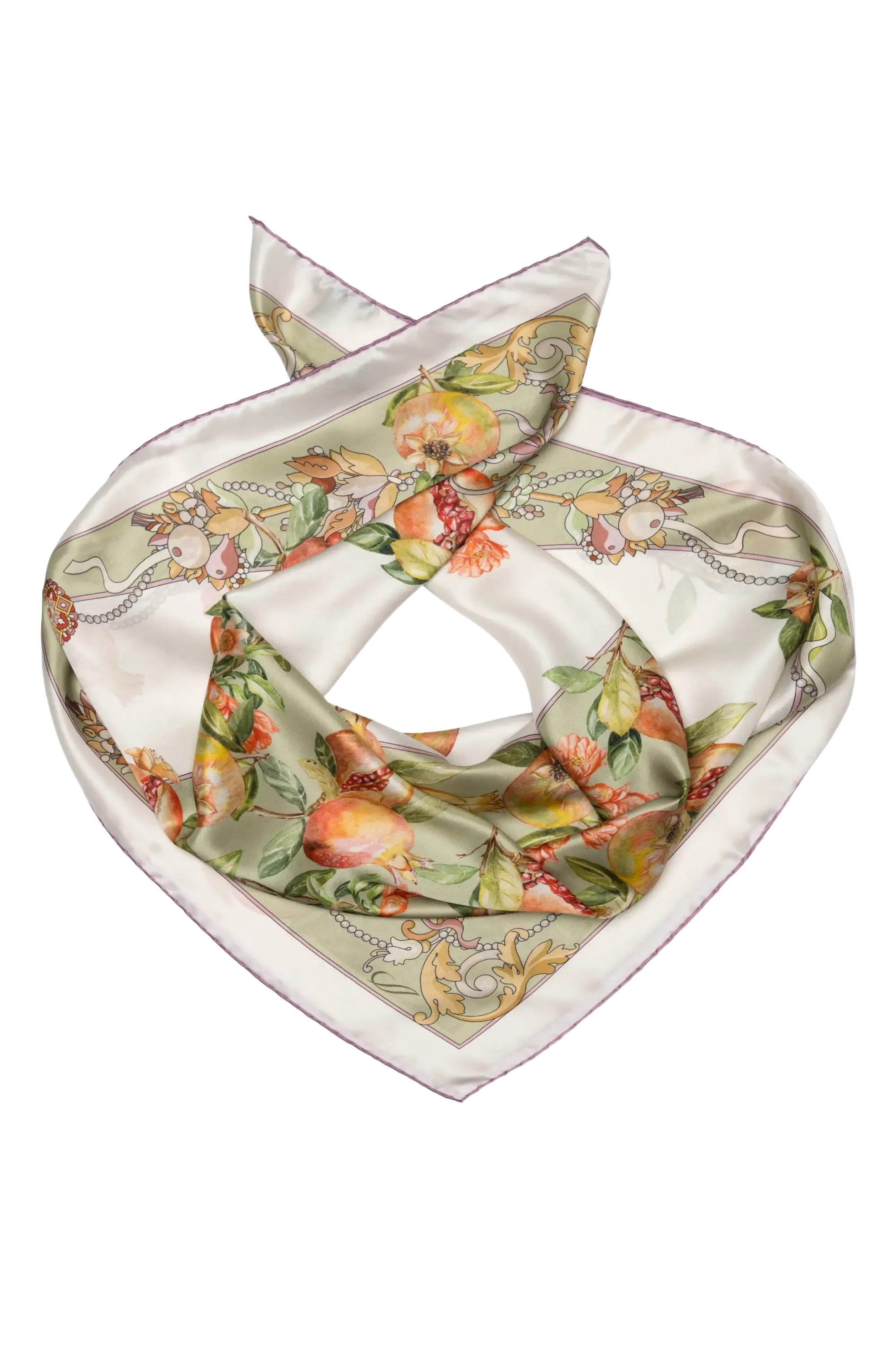 Elizabetta Melograno - Hand Rolled Silk Foulard for Women