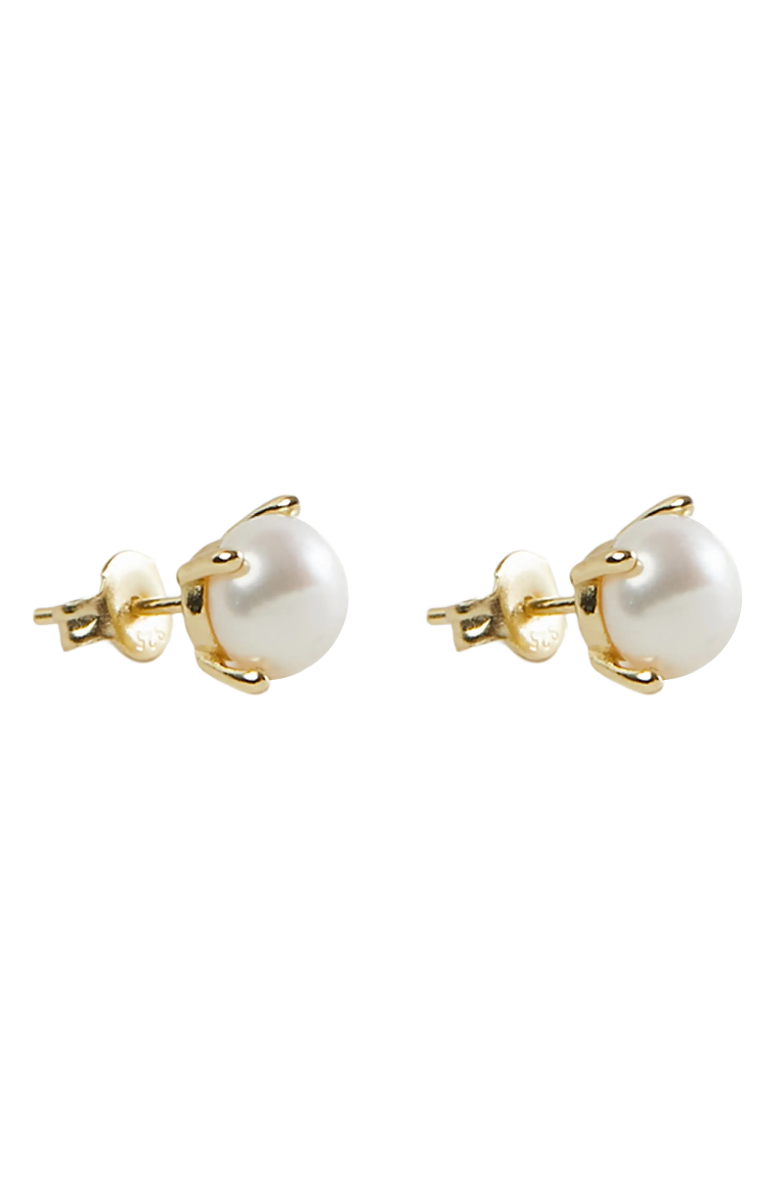 Argento Vivo Sterling Silver Freshwater Pearl Stud Earrings