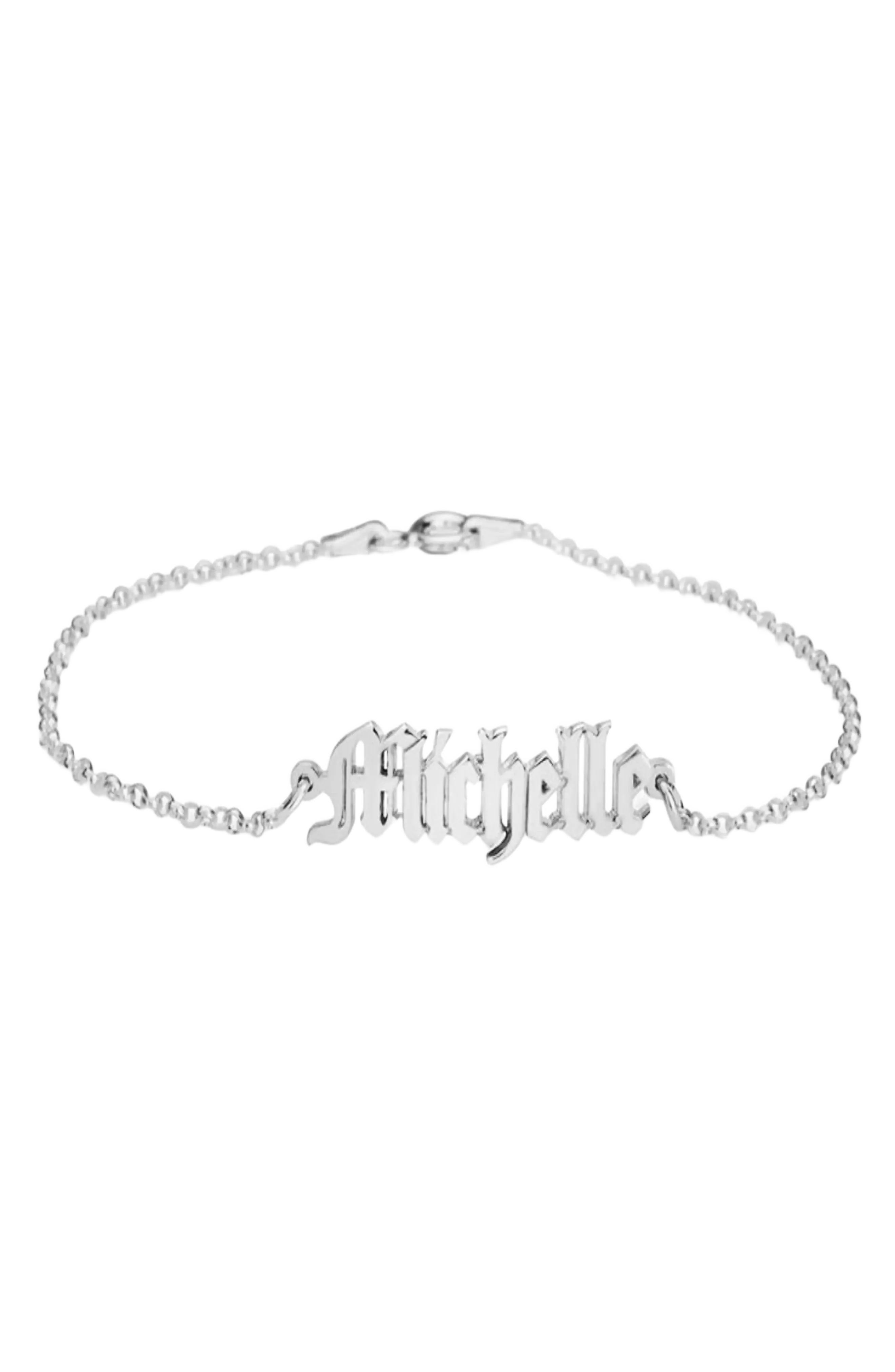 MELANIE MARIE Personalized Nameplate Pendant Bracelet