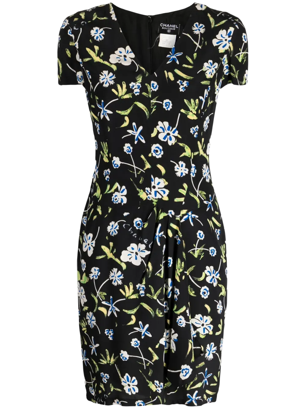 1997 floral-print silk minidress