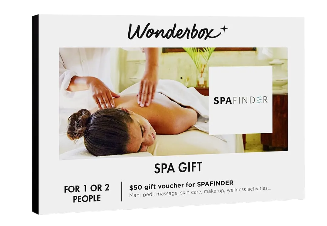 Wonderbox – Original Gift Idea - Experience Gift – Spa Gift - Spa Finder Voucher - For 1 or 2 people – Relaxing gift