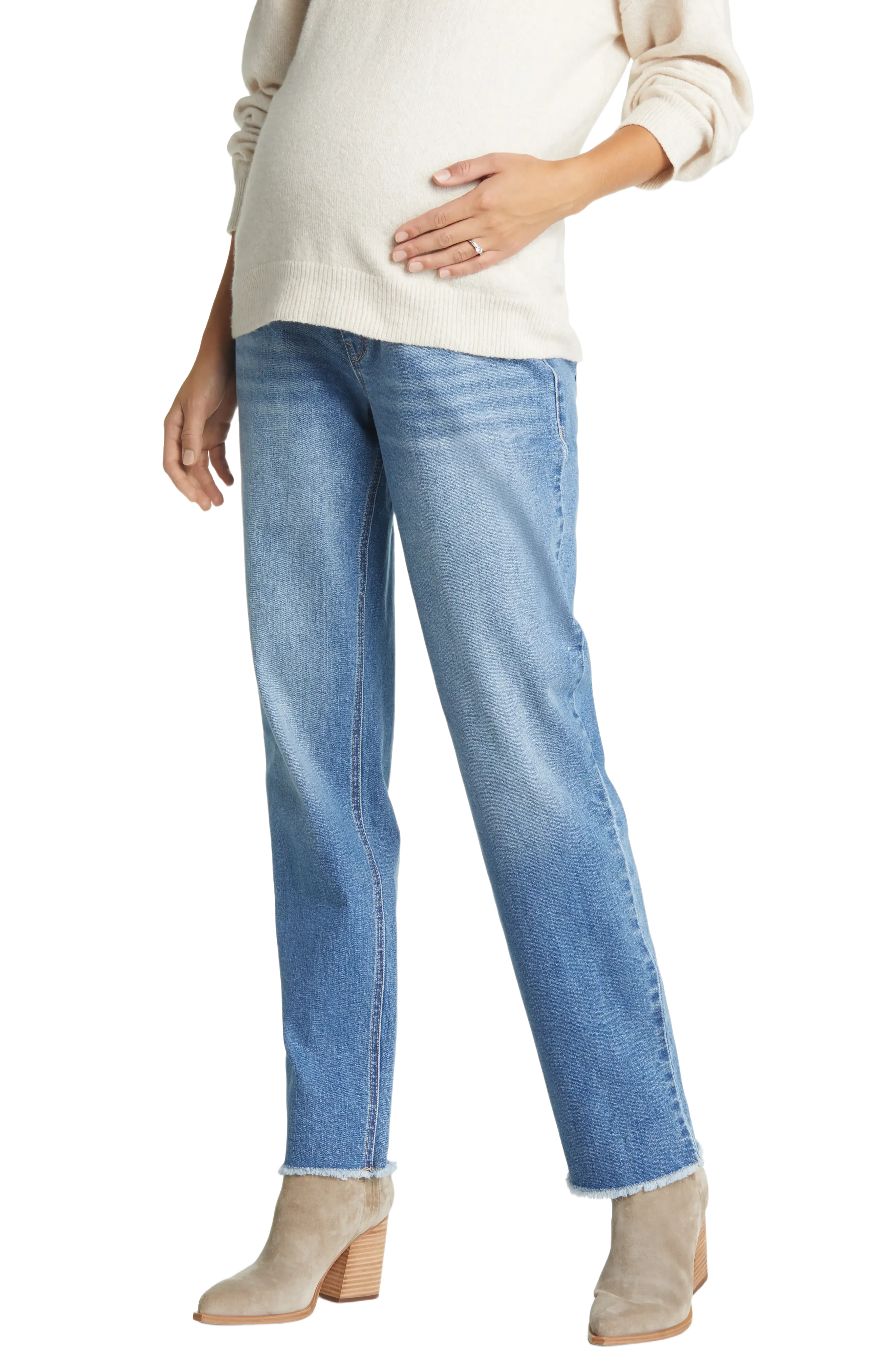 1822 Denim Over the Bump Relaxed Straight Leg Maternity Jeans