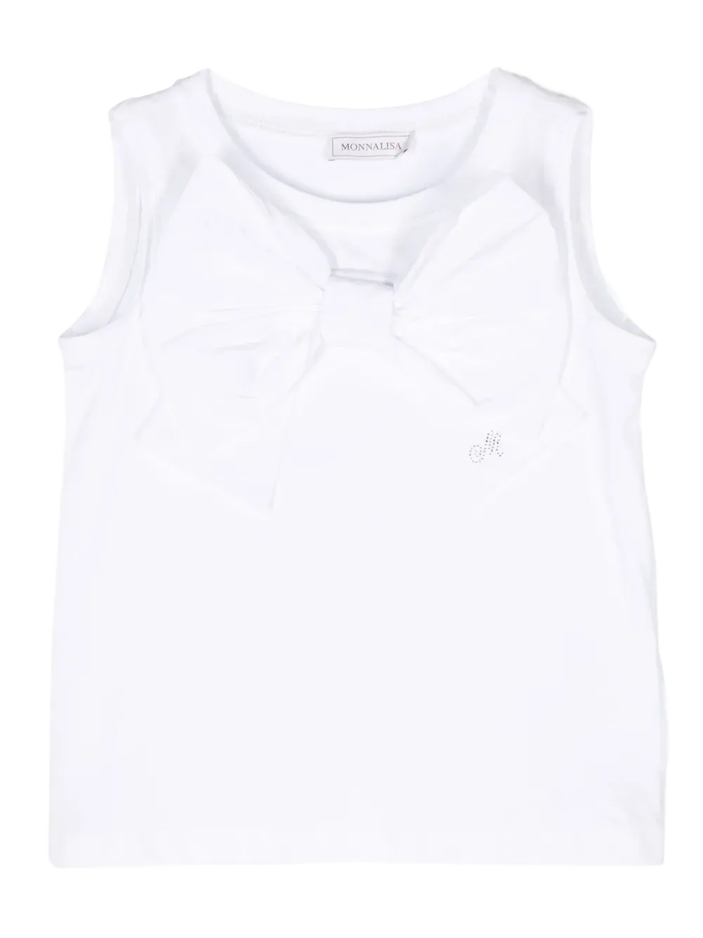 oversized-bow sleeveless top