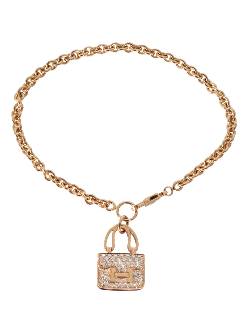 18kt rose gold Amulette Constance diamond bracelet