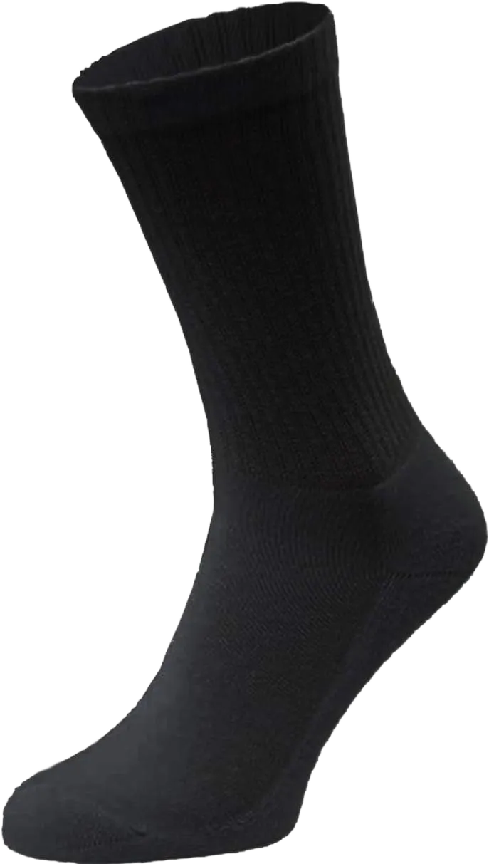Cotton Crew Socks, 6 Pairs, Unisex Men Women Premium Moisture Wicking Casual Sport Medium Black