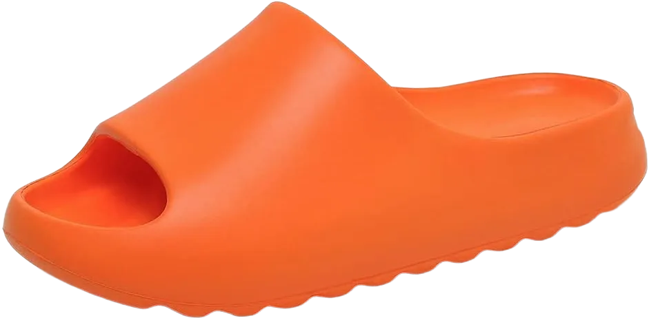 XTJSCBDSH Cloud Slides for Men and Women, Quick Drying Slippers Shoe Open Toe Thick Soft, Platform Slide Sandals Daily Shower Sandals, Non-Slip Bathroom Slippers Summer for Indoor & Outdoor Orange 7 Women/6 Men