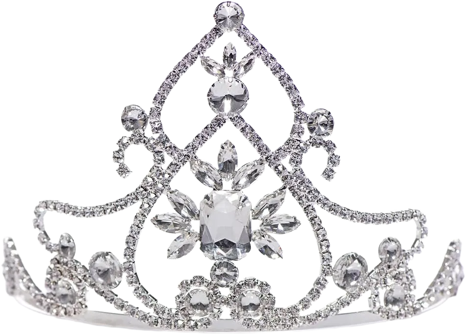 Anderson's Kate Clear Rhinestone Silver Tiara, 4.5 Inches, Women, Girls, Wedding Tiara, Queen Or Princess Prom Tiara Homecoming, Pageant, Wedding, School Dance, Award, Costume, Party, Event