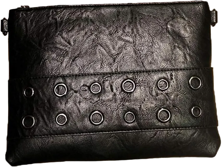 Fashion Rivet Women Envelope Clutch Bag PU Leather Crossbody Messenger Bags Female Shoulder Handbag Wristlet Clutches Black