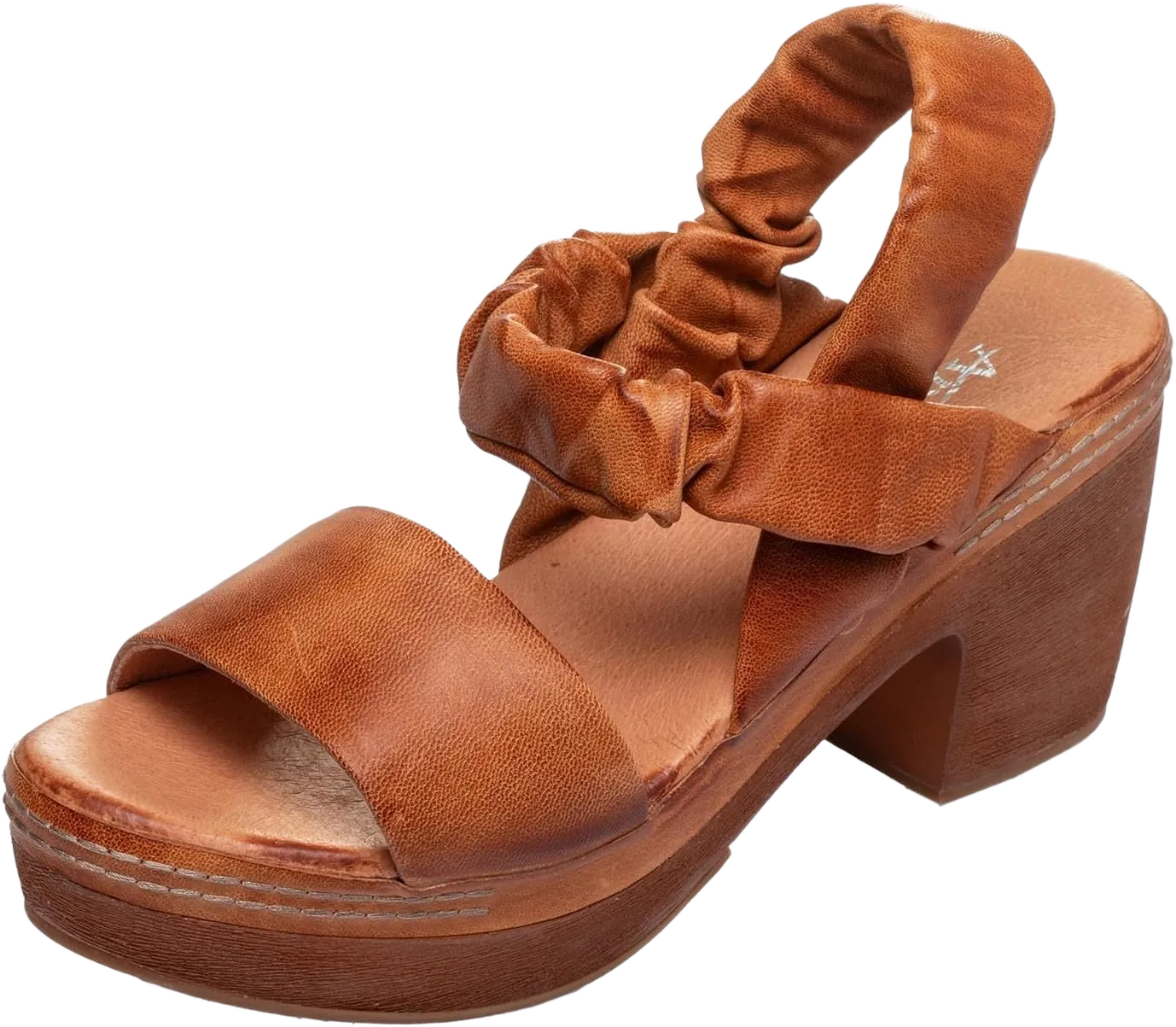 Antelope Women's Teela Leather Heel Sandals 7-7.5 Tan