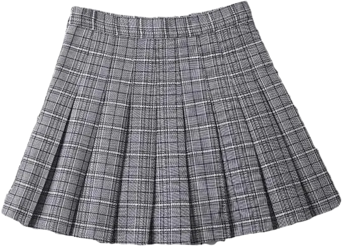 Summer Golf Skirt for Women Clothes Preppy Girls Elegant Female A Line Mini Plaid Pleated Skirt Stripe Tennis Skirts Small White Gray Plaid