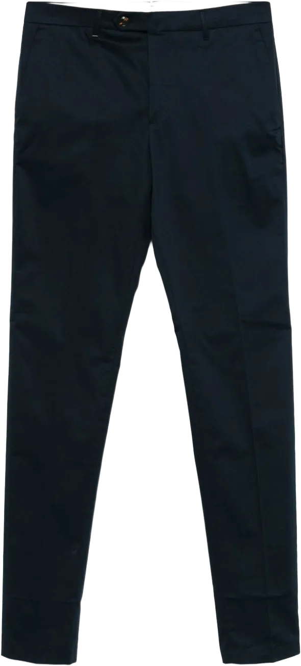 pressed-crease trousers