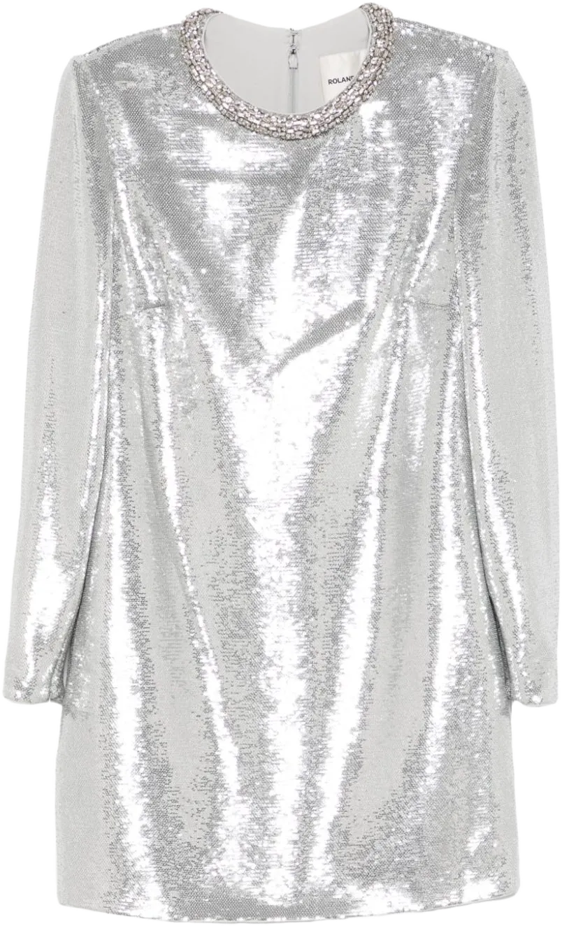embellished sequin mini dress