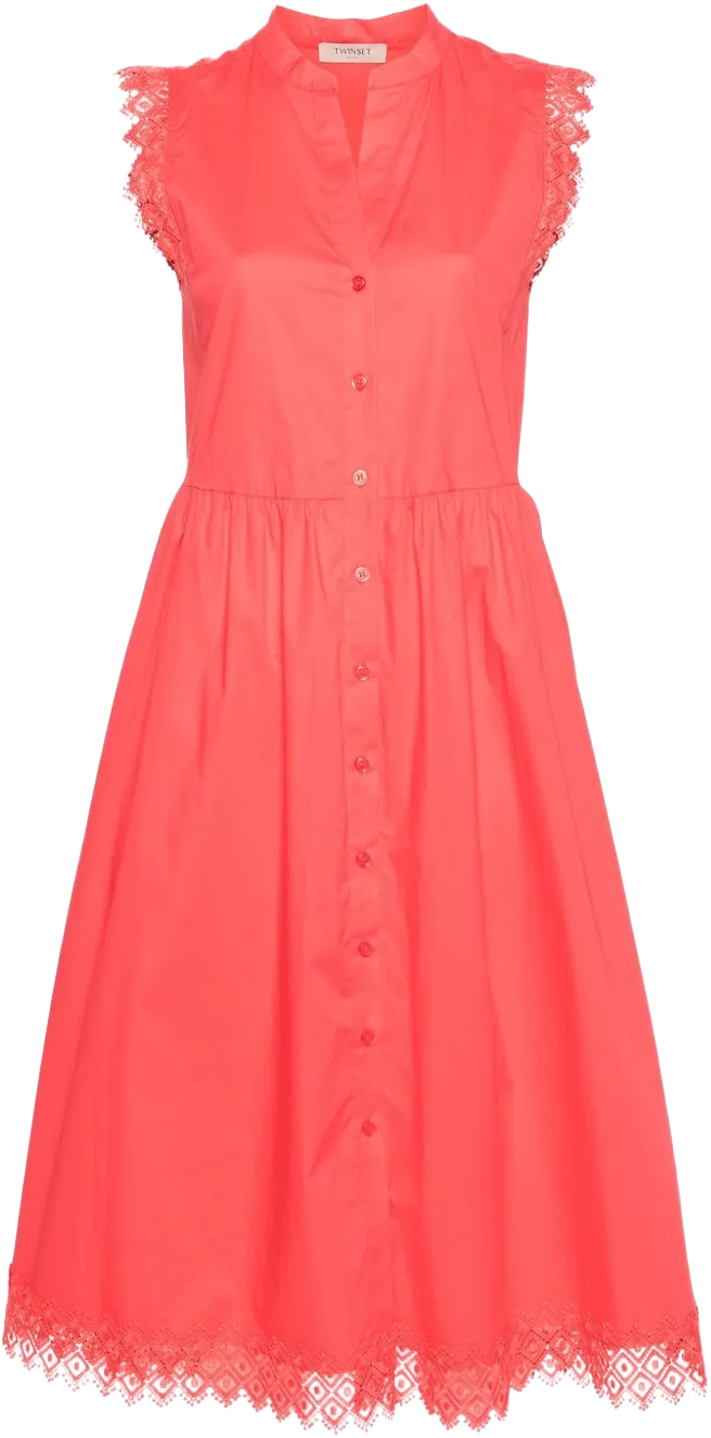 poplin midi dress