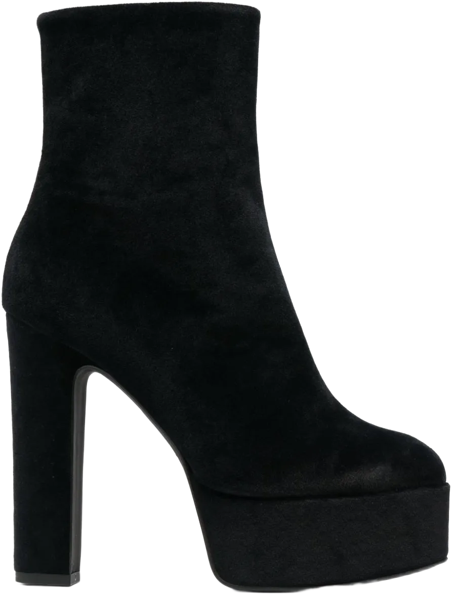 135mm suede platform ankle boots 