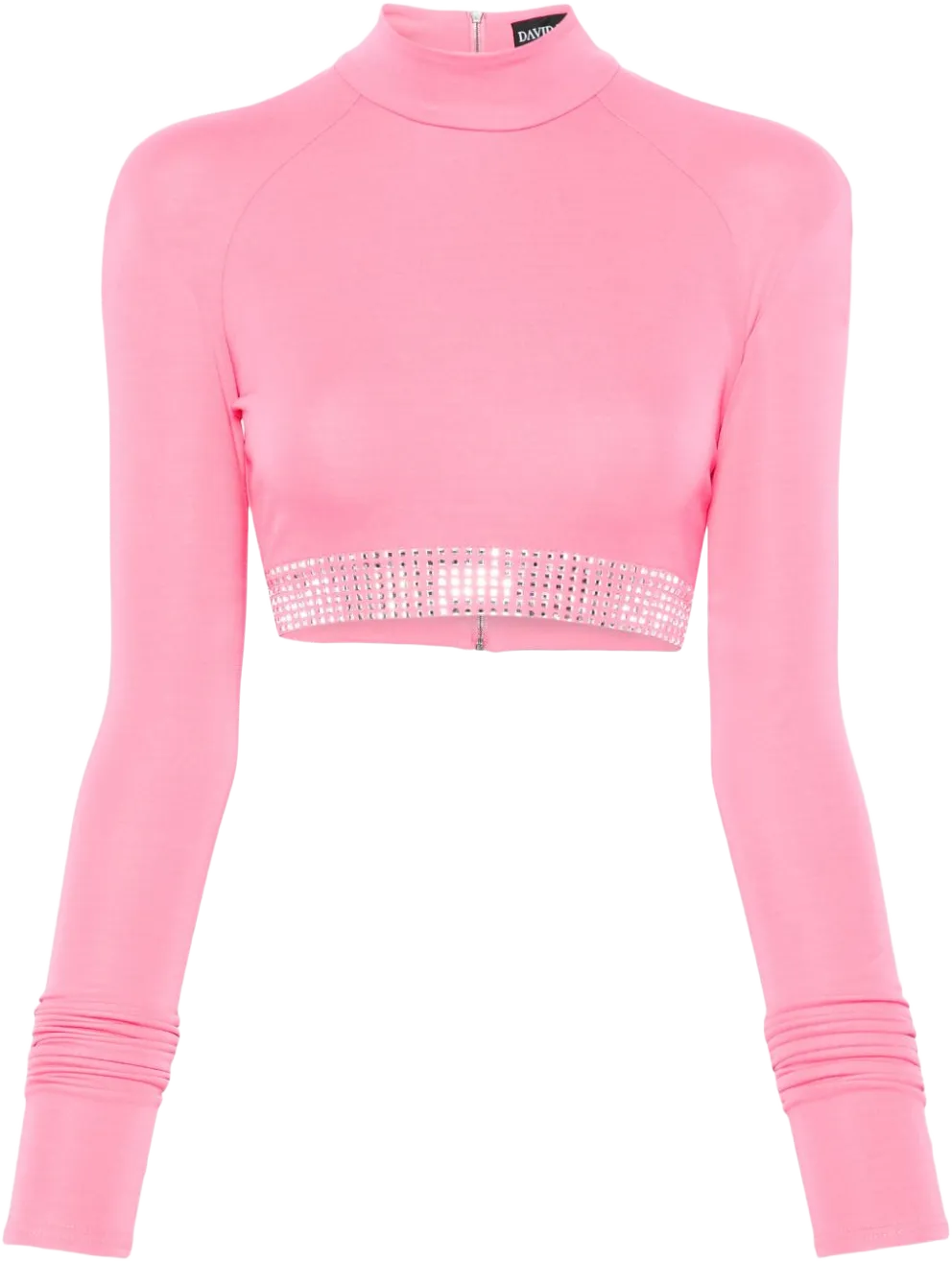 rhinestone-embellished crop top