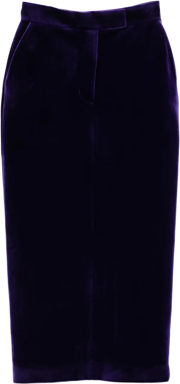velvet pencil skirt