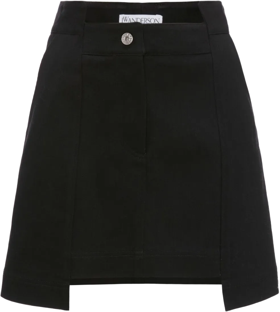 short panelled skirt