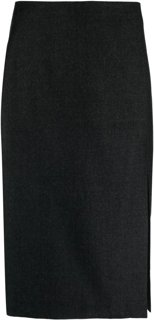 high-waisted virgin wool skirt 