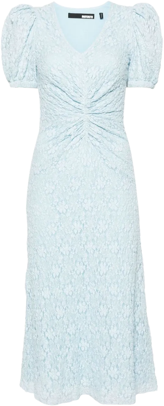 floral-lace midi dress