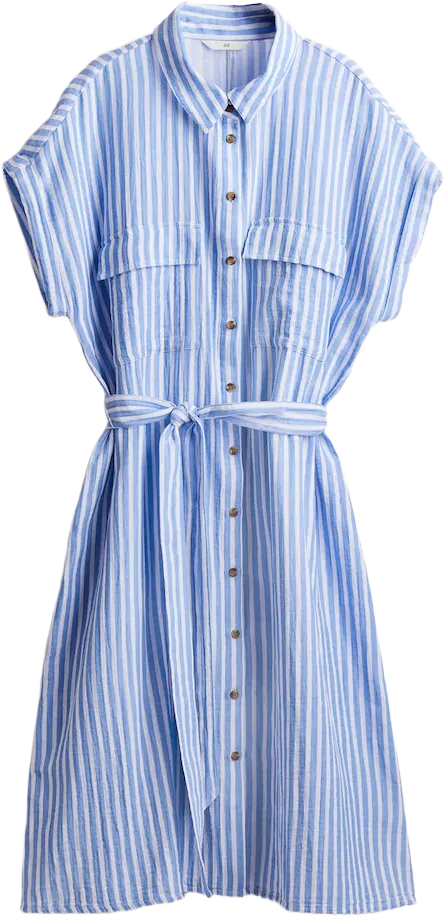 Tie-belt Shirt Dress