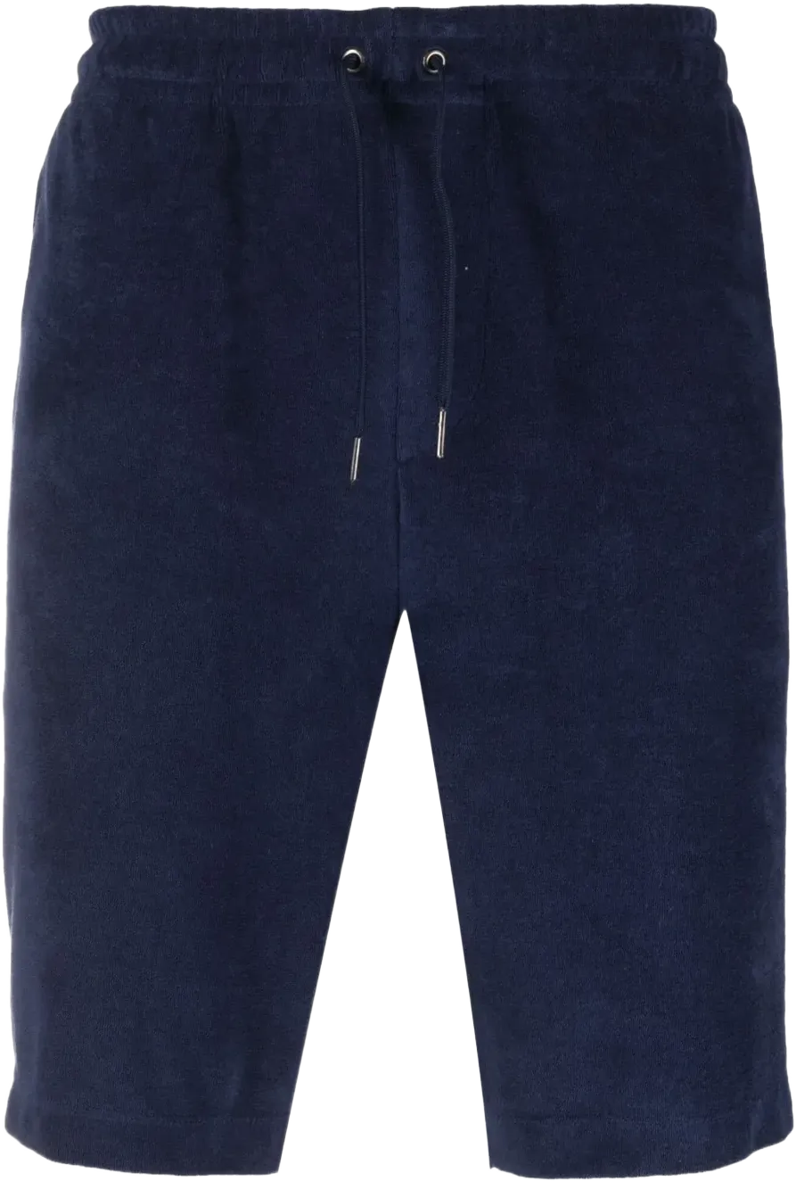 Terry drawstring-waist shorts