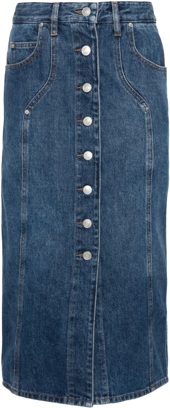 Vandy denim midi skirt