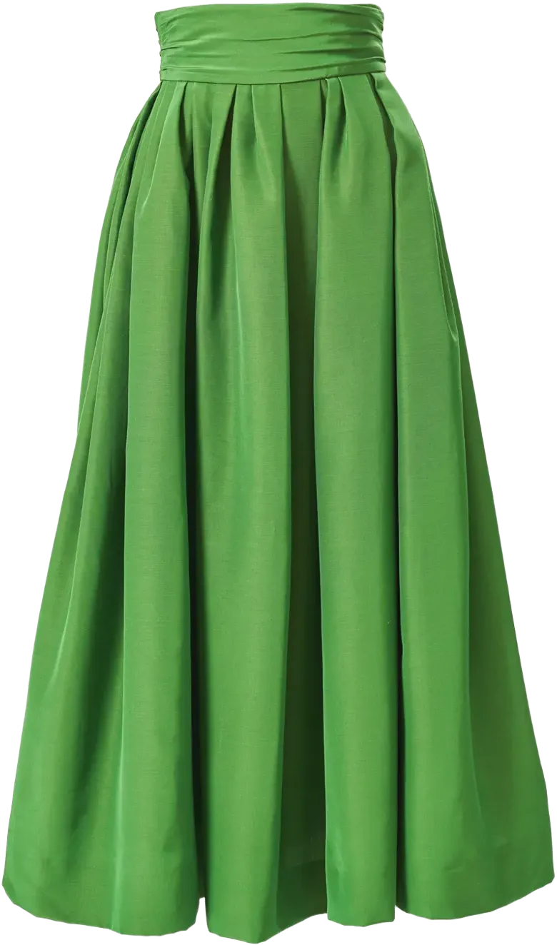 pleated midi skirt