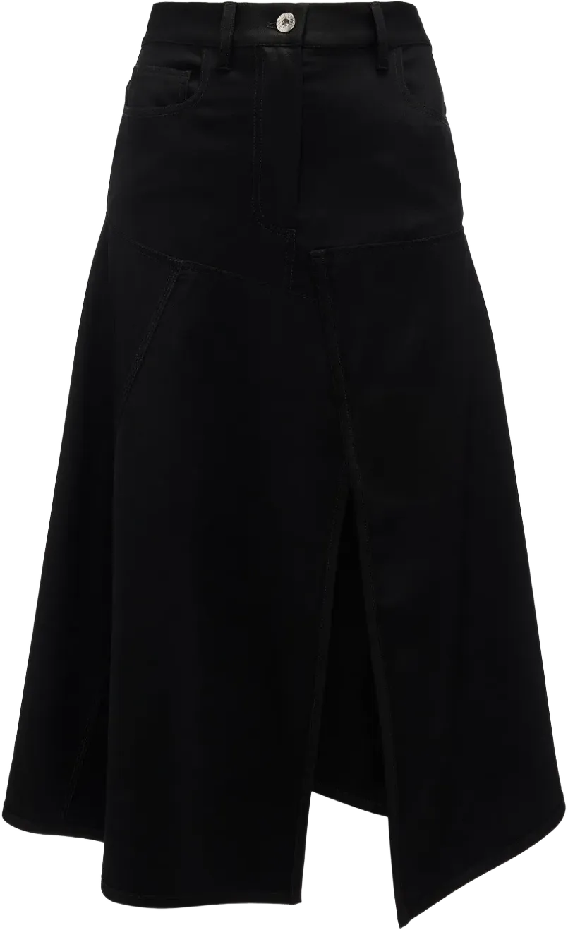 hanky-hem asymmetric skirt