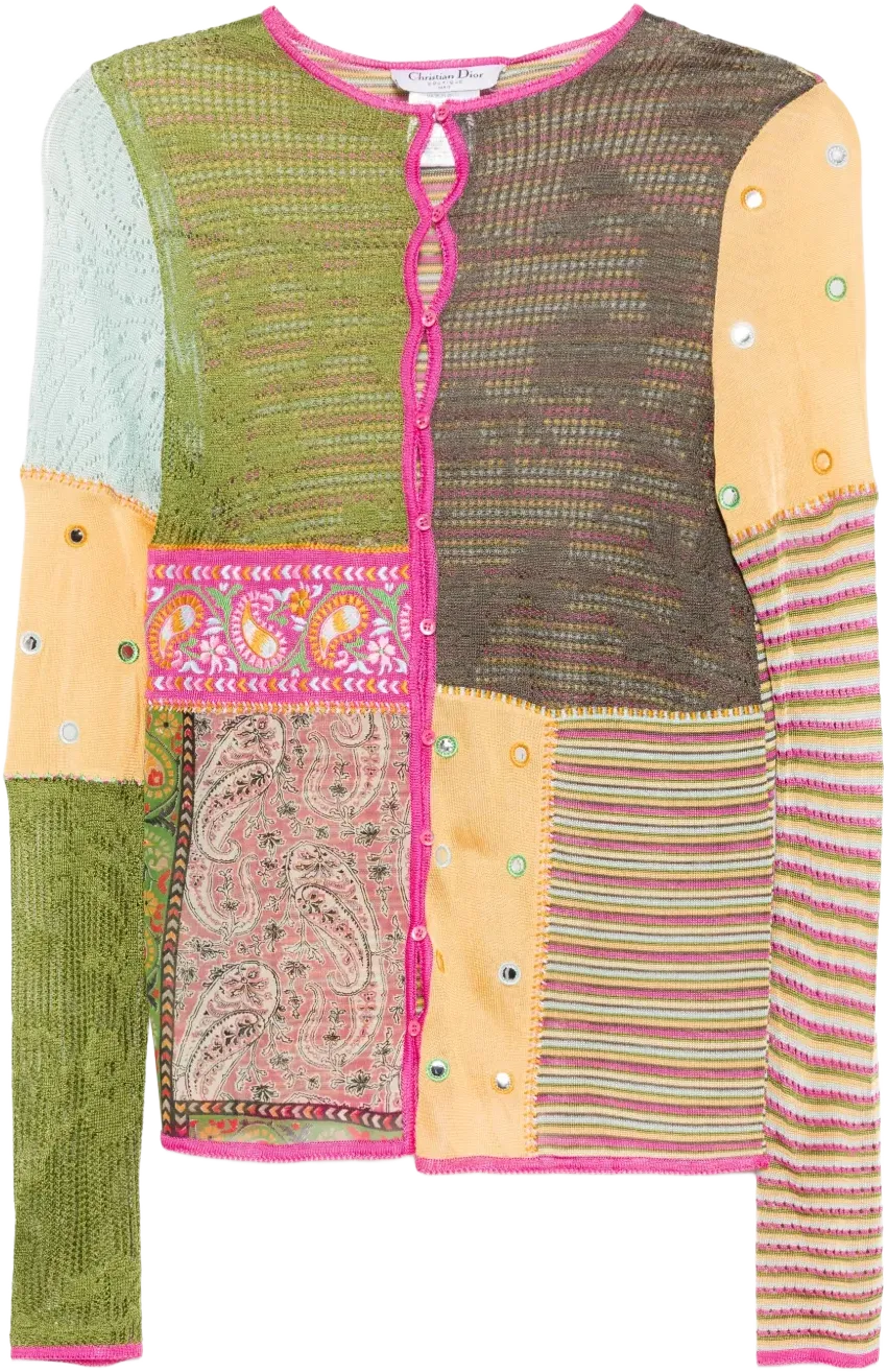 2004 patchwork cardigan