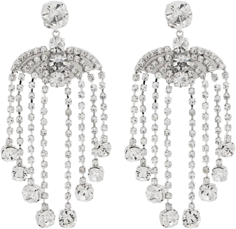 crystal-embellished earrings