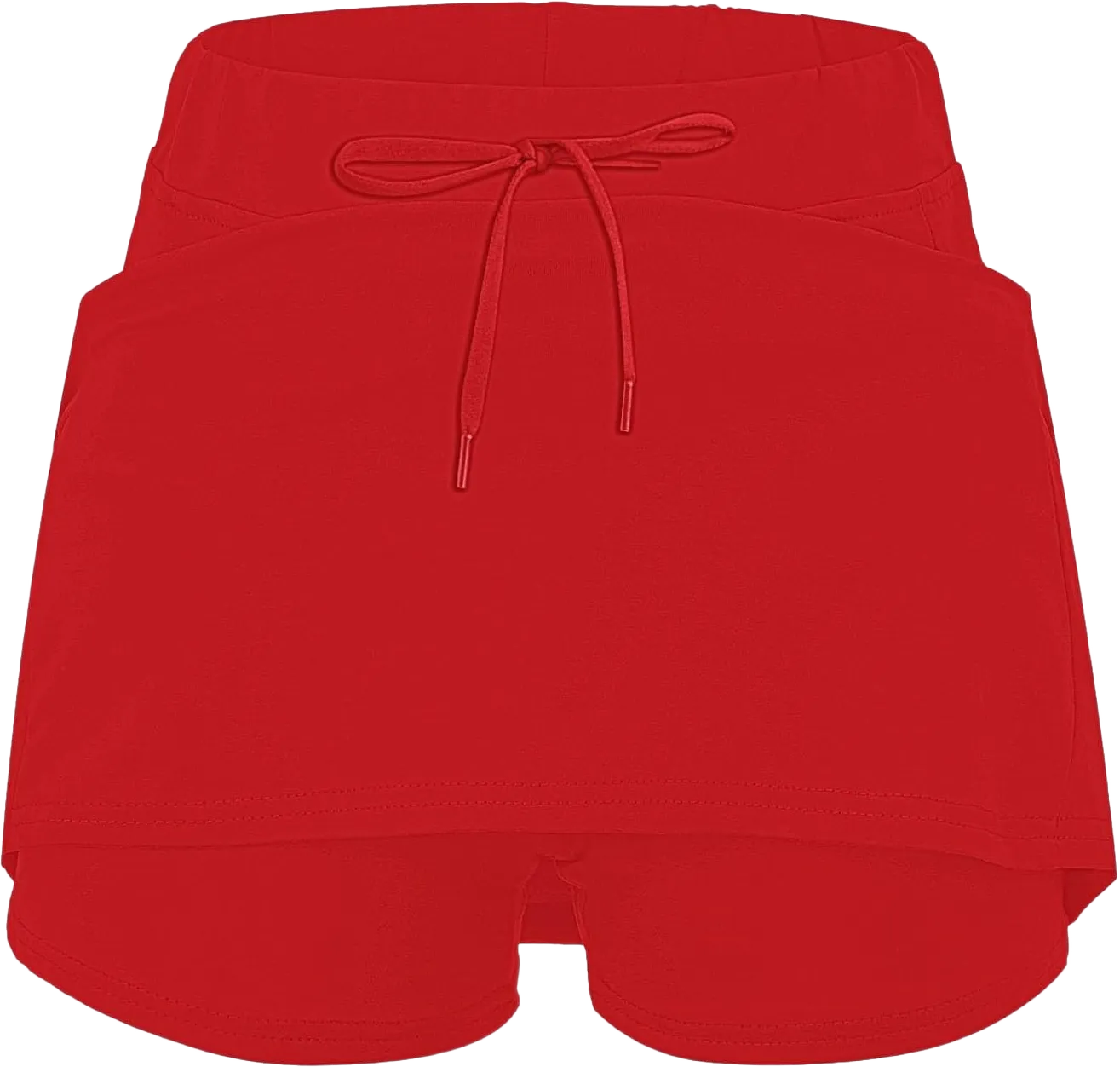 Elastic Yoga Culottes for Women Polka Dot Tiered Skinn High Wasited Skirts Workout Tennis Jogger Runny Shorts Pockets Z-red Medium