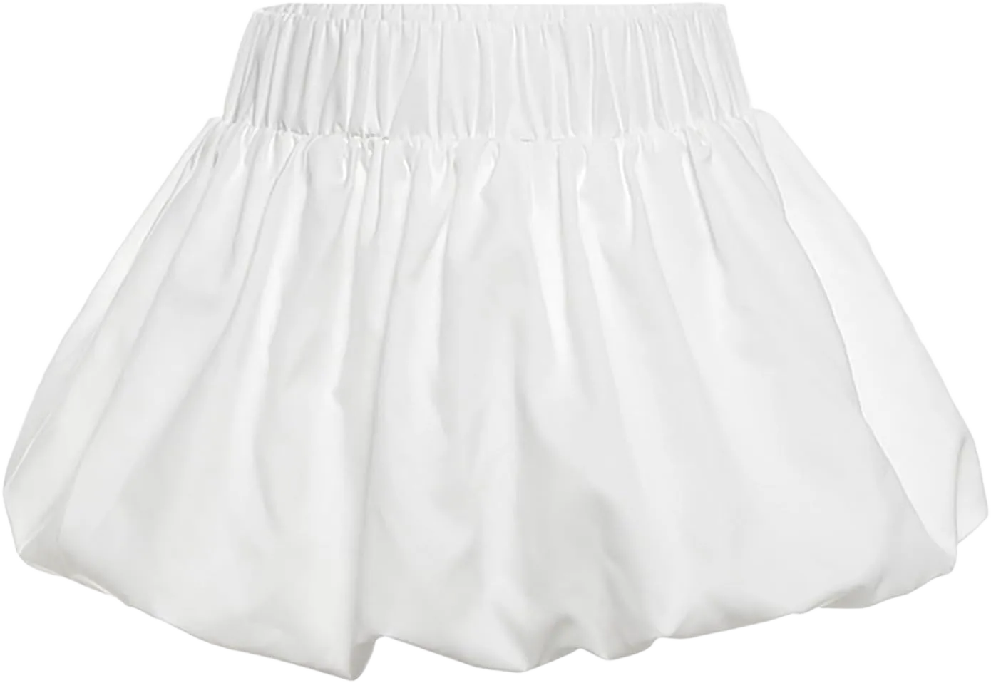 Womens Bubble Skirts 2024 High Waist Mini Skirt Ruffle Hem Ruched A Line Y2K Short Skirts Small White