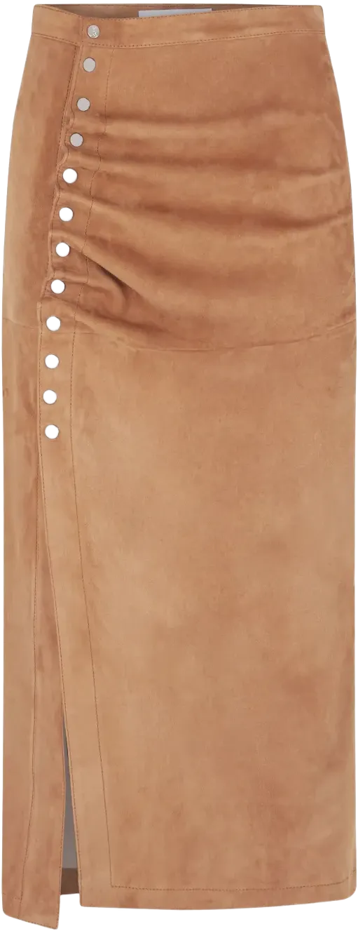 suede midi skirt