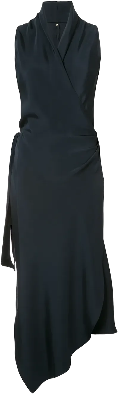 Victor wrap-style silk dress