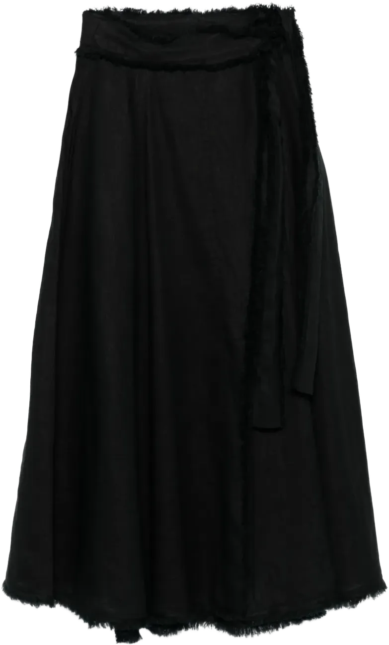 linen midi skirt 