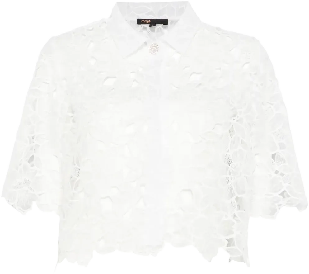 floral-lace shirt