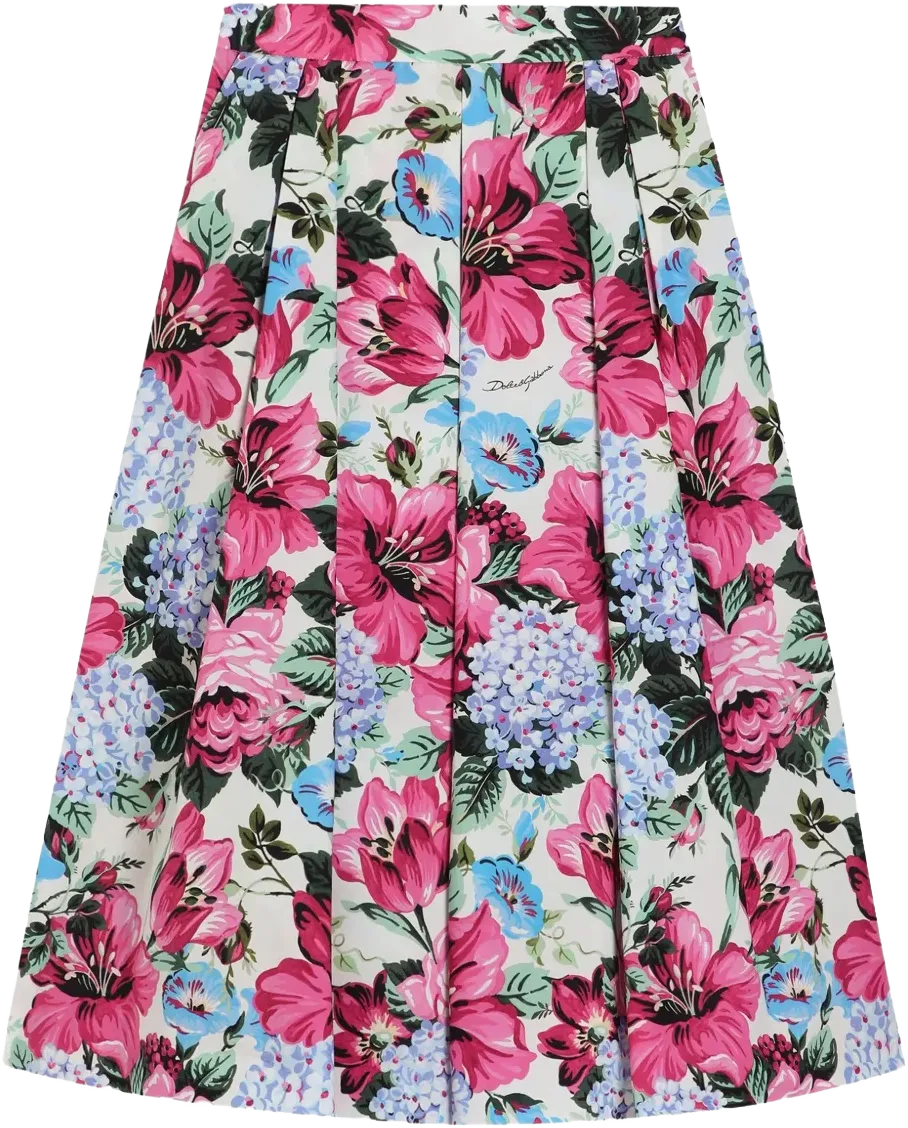 floral-print skirt