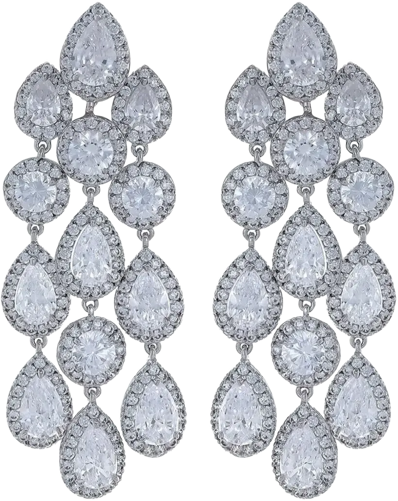 Pear chandelier earrings