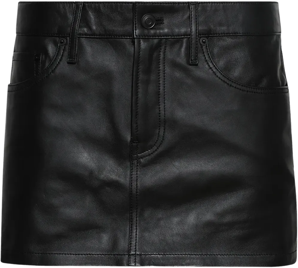 leather mini skirt