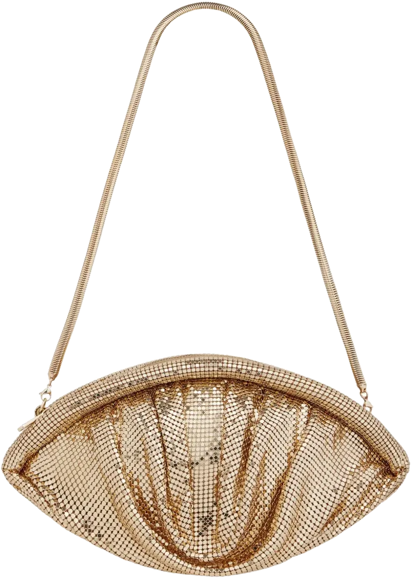 mesh evening clutch bag