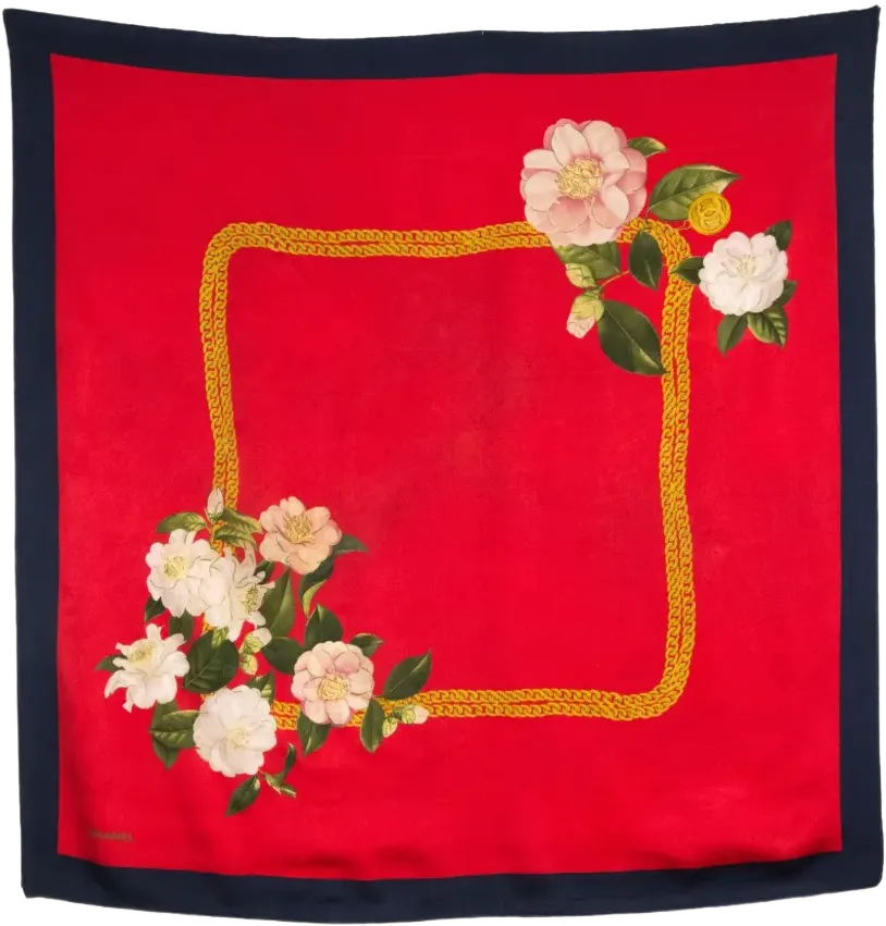 2000s floral-motif scarf 