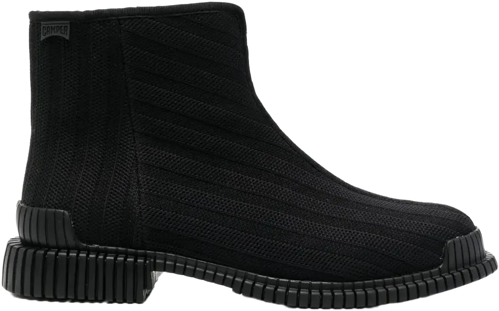 ribbed-knit ankle boots