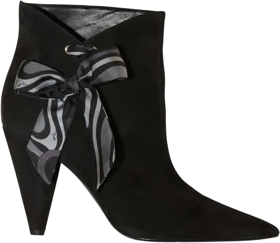 bow-embellished suede ankle boots