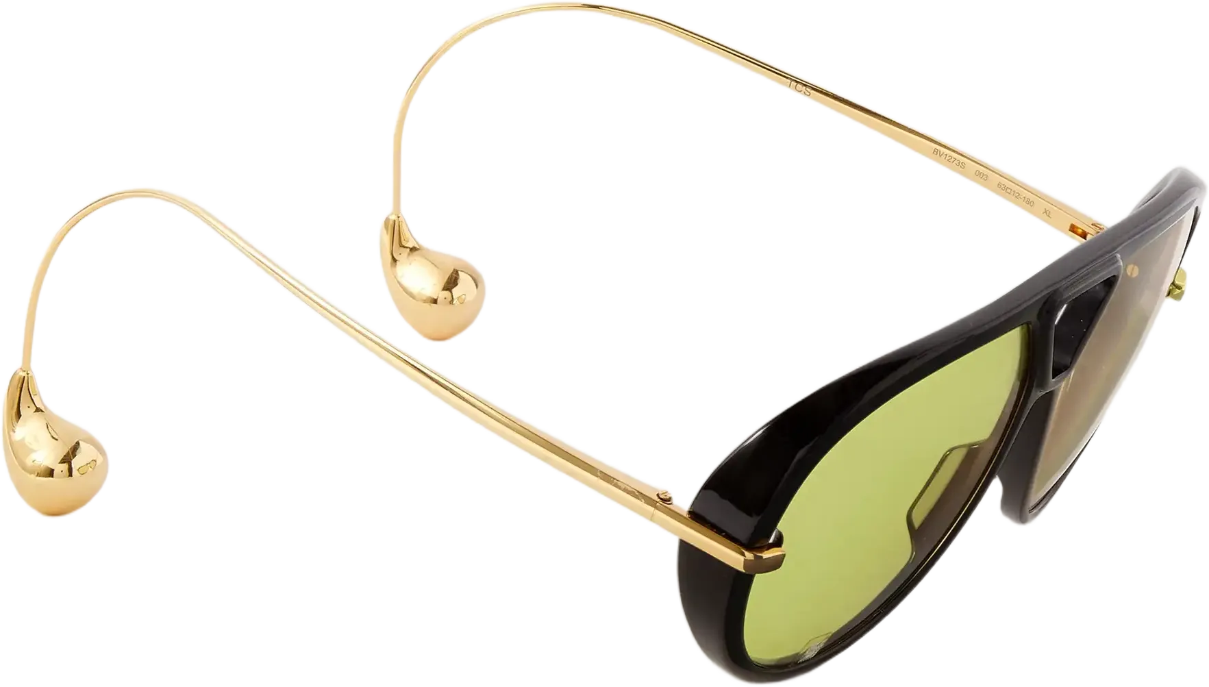 Embellished aviator-style recycled-acetate and gold-tone sunglasses
