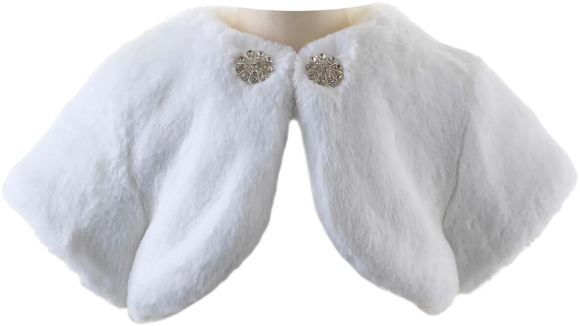 Rachel Riley Diamante Faux Fur Bolero