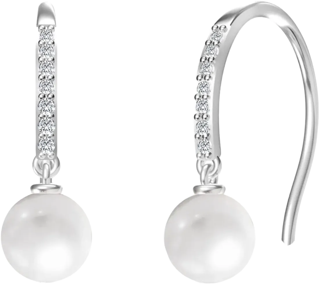 Donatello Gian Sterling Silver Pearl And Crystal Earrings
