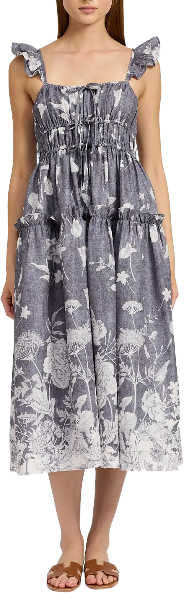En Saison Sydney Floral Tiered Midi Sundress