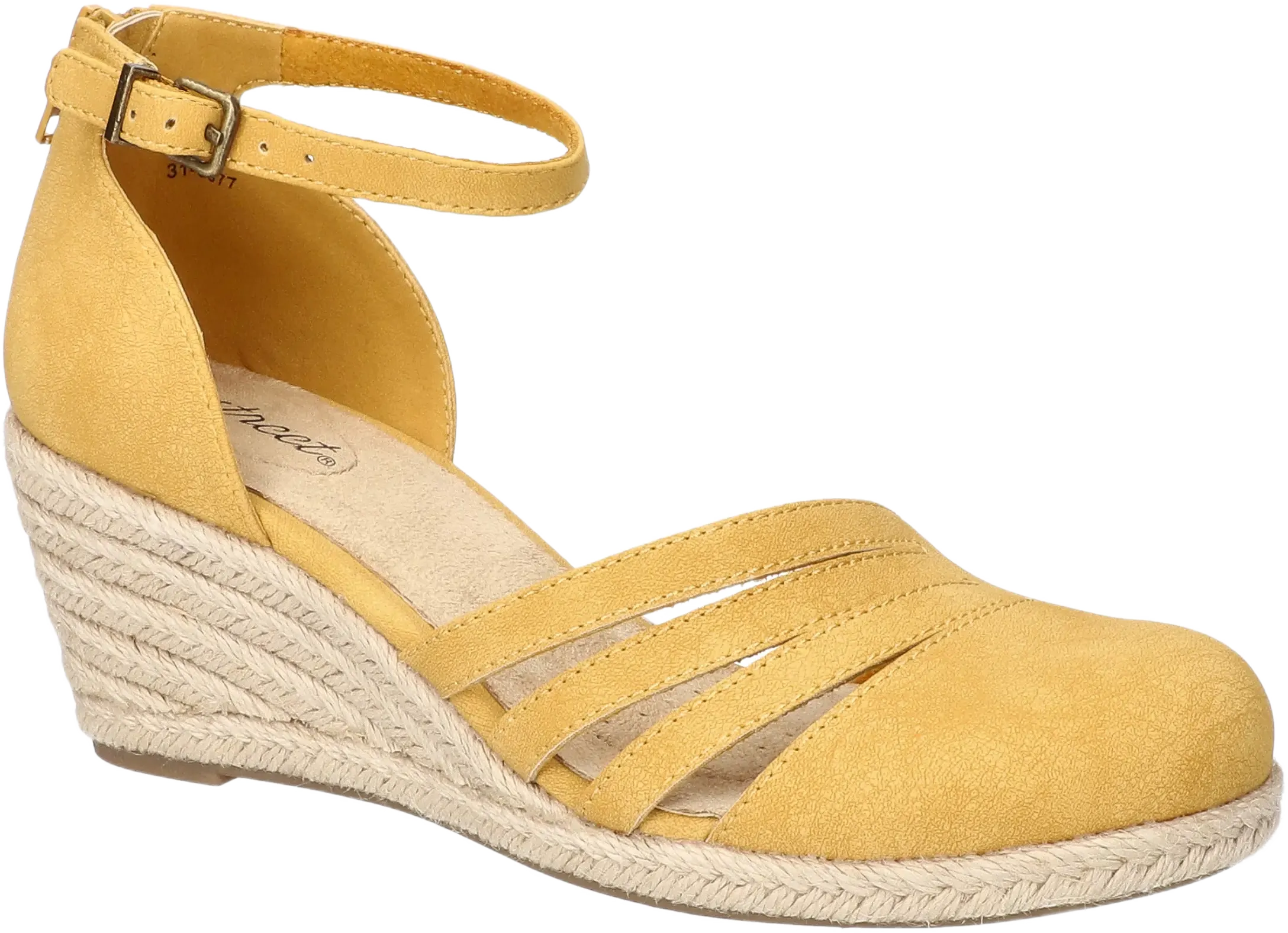 EASY STREET Daytona Ankle Strap Espadrille Platform Wedge